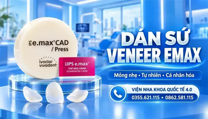 Dán sứ Veneer Emax