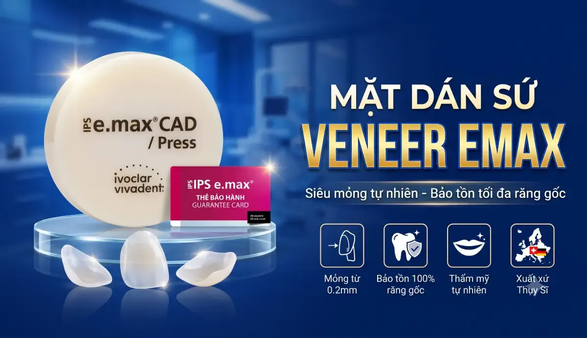 Dán sứ Veneer Emax